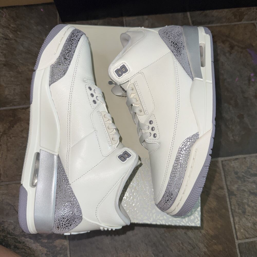 Size 8 CK9246-100 Wmns Air Jordan 3 Retro Sail/cement Gray